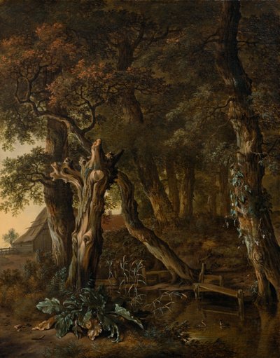 Forest Landscape with a Bridge by Jan Wijnants